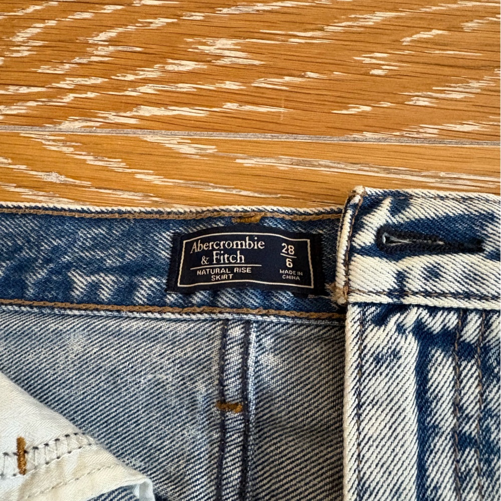 Abercrombie & Fitch Acid Wash Jean Skirt